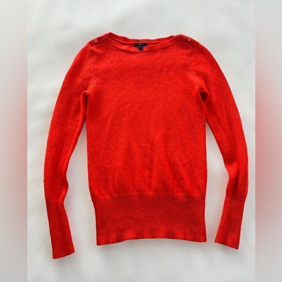J. Crew Wool Mohair Sweater Boat Neck with Shoulder Buttons Size M - Picture 15 of 15